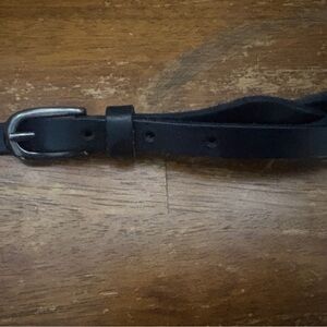 Classic Black Belt with Silver Buckle